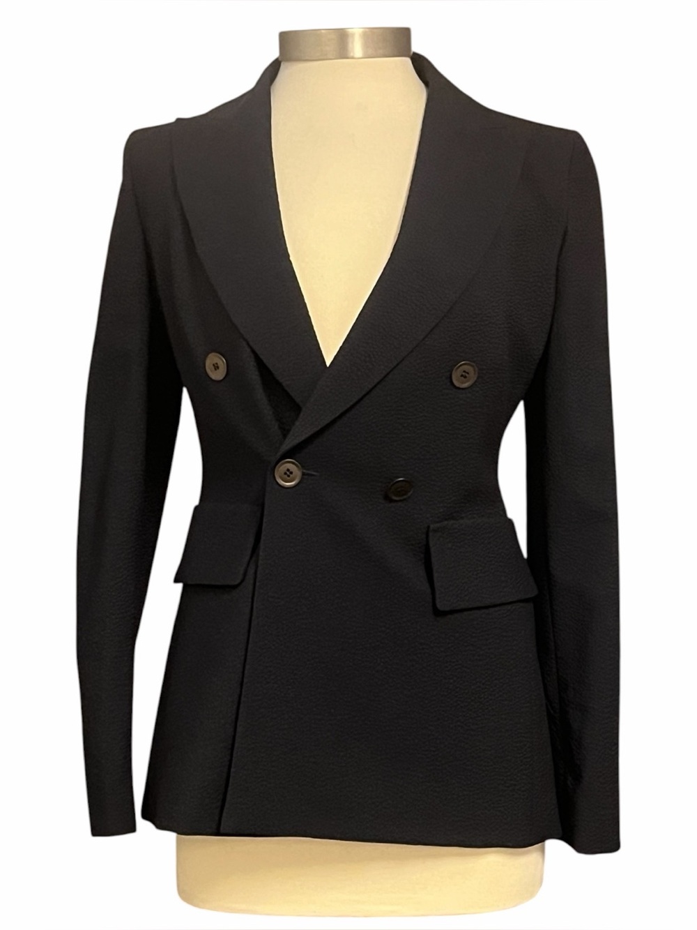 Max Mara Textured Tropical Wool Blazer